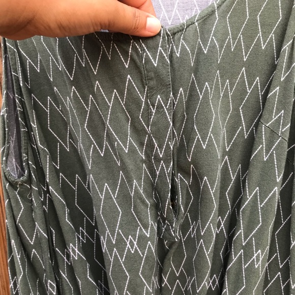 Merona triangle print green shorts romper - Picture 2 of 8